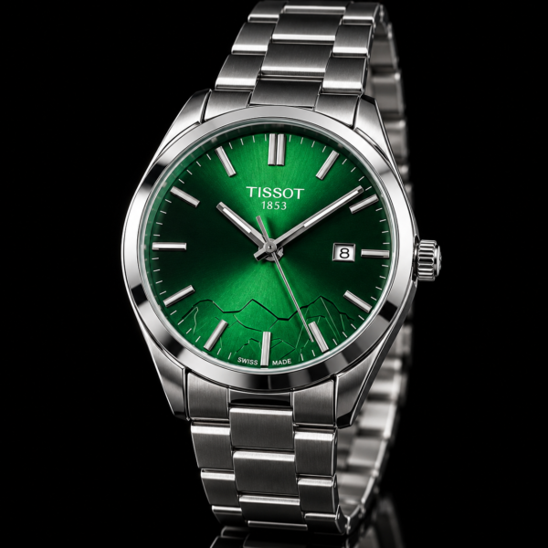 Tissot – Montre élégante à cadran vert