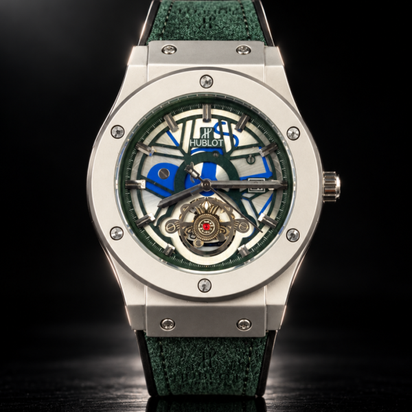 Hublot – Squelette Vert, Bleu et Argenté